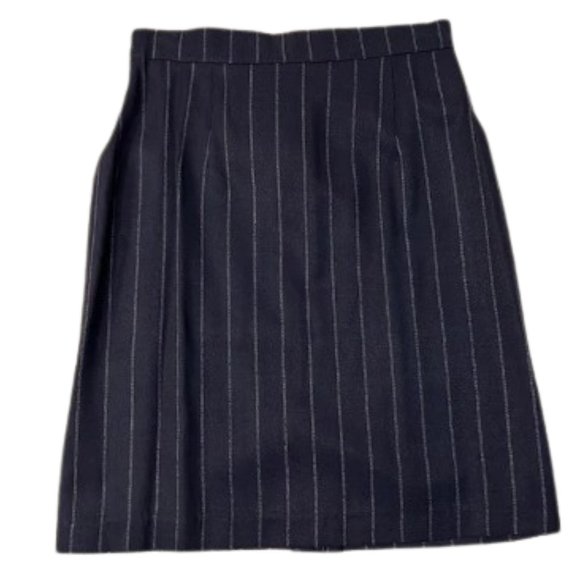 Emblem - Navy Pinstripe Rayon-blend 3 in 1 (Blazer Pant Skirt) Suite - S… - Picture 4 of 13